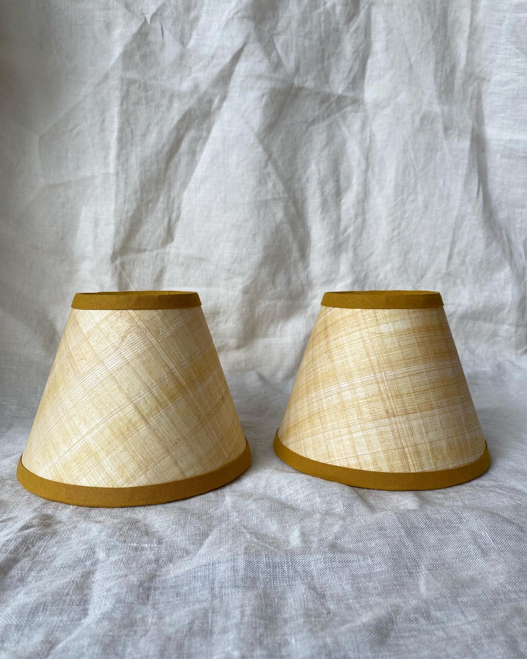 A Pair of Papyrus Candle Clip Lampshades *trim colour of your choice*