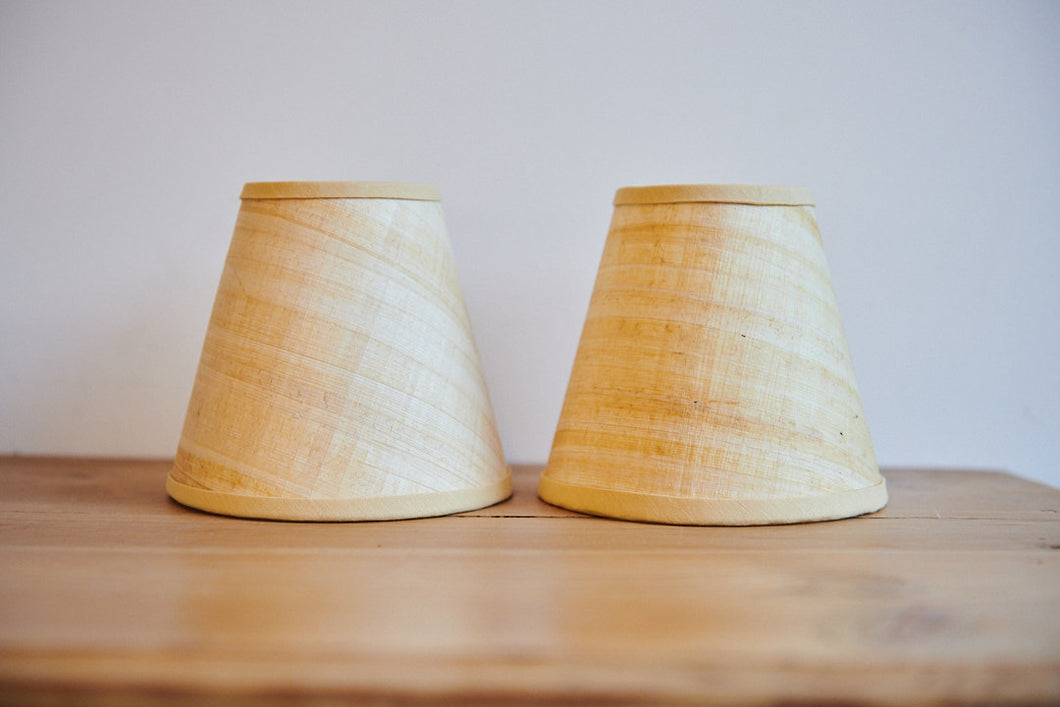 Pair of Papyrus Candle Clip Shades - Ecru