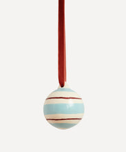 Load image into Gallery viewer, Hand Painted Ceramic Bauble - Stripe
