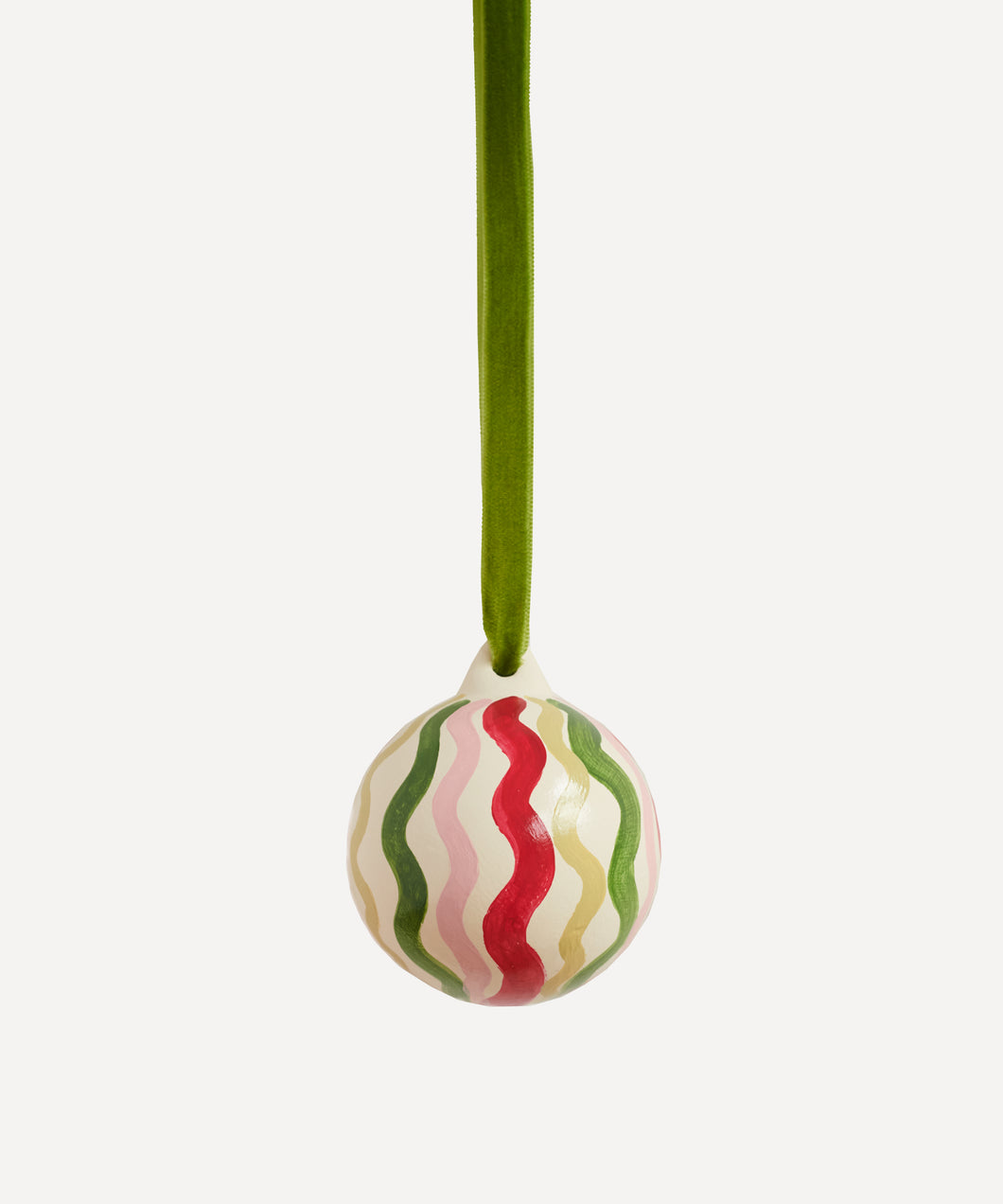 Hand Painted Ceramic Bauble - Wave